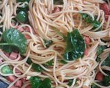 Gambar langkah 7 resipi Spagetti Bayam Brazil.