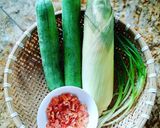 Hình bước làm 1 của món Canh mướp với bắp