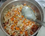 รูปขั้นตอนการทำที่ 2 ของ สปาเก็ตตี้ซอสเห็ดและหมูบด