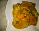 A picture of step 3 of Potato and chicken with veggies.
