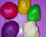 A picture of step 3 of Rainbow cookies.