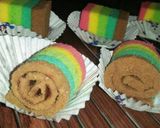 Foto langkah ke 14 dari resep Mini Rainbow Roll Cake.