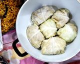 عکس مرحله 1 از دستور دلمه برگ کلم