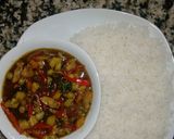 A picture of step 8 of Stir fry Potato soup.