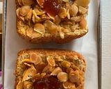 รูปขั้นตอนการทำที่ 2 ของ ขนมปังคุณ Kitty Tait (Sliced Almond with Apricot Jam and Almond Butter)🧈🍞🌰