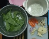 Foto langkah ke 1 dari resep Bubur tim ayam 4 ⭐+ tofu.