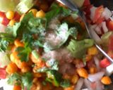 A picture of step 4 of Tricolor Rice with Vegetable Raita.