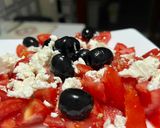 Foto del passaggio 1 della ricetta Pasta di ceci con pomodorini, olive nere e feta