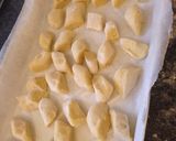 A picture of step 3 of Gnocchi with basil pesto.