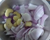 A picture of step 1 of Shahi paneer.