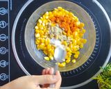 A picture of step 3 of Masala corn Street style.