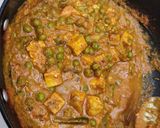 A picture of step 5 of Matar panner.