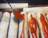 A picture of step 9 of Chicken Enchiladas with Pickled Peppers.