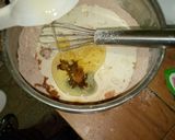 A picture of step 4 of Milo cake.
