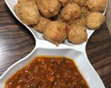 A picture of step 6 of Yam balls.