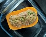 Une image de l'étape 3 de Butternut farci à la viande.