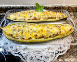 Foto del paso 10 de la receta: Calabacín relleno con gratinado de queso