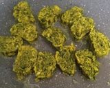 A picture of step 3 of Spinach Vadi.
