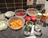 A picture of step 1 of Butternut squash, lentil and chorizo casserole.