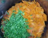 A picture of step 5 of Beef vegetable sauce served with rice 👌 👌.