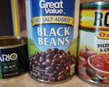 A picture of step 4 of Quick black bean breakfast wrap.