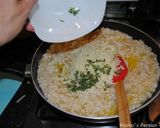 A picture of step 7 of Venison sausages risotto.