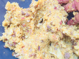Crispy meaty yam balls