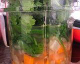 A picture of step 4 of Sweet potato, spinach and coriander soup - vegan.