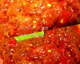 Foto langkah ke 4 dari resep Sambel Tomat Trasi abon cabe wangi jeruk.