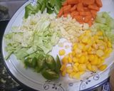 A picture of step 3 of B.BQ Rainbow rice.