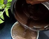 A picture of step 8 of Japanese chocolate cotton sponge cake.