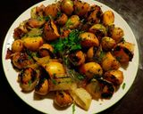 A picture of step 3 of Mike's Grilled Pork Chops & Baby Golden Russets.