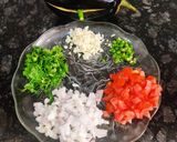 A picture of step 1 of Baingan Bharta.