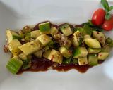 A picture of step 4 of Spicy cucumber salad.