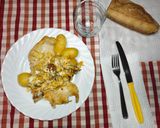 Foto del paso 11 de la receta Revuelto de huevos, patatas con pechugas
