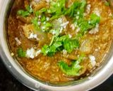 A picture of step 5 of Brinjal Potato Masala curry.