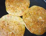 A picture of step 3 of Uttapam (leftover rice).