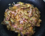 Foto del paso 4 de la receta: Berenjena rellenas de bacon gratinadas con cheddar