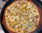 A picture of step 8 of No cheese! Tuna and corn pizza!.