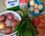 Medvehagyma krémleves medvehagymás húsgombóccal recept fázis 1 fotója