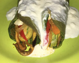 Foto del paso 5 de la receta: Crepps de espinaca rellenos de vegetales 🌯