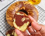 Foto langkah ke 9 dari resep Marmer Cake 2 Telur (Ekonomis, Lembut, Anti Seret).
