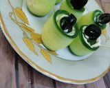 A picture of step 4 of Cucumber Roll ups 🥒.