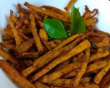 A picture of step 4 of Yam stir fry.