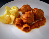 Foto del paso 14 de la receta: Albóndigas de ternera con salsa de chipirones