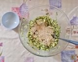 A picture of step 4 of Greek-Style Zucchini Fritters.