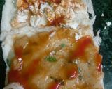 A picture of step 3 of Paneer and potato Swiss rolls.