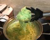 Pan Fried Spinach Hakka Noodles with Chilli Fish & Mushrooms Gravy- on the bed of poached Eggs recipe step 1 photo