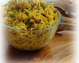 A picture of step 5 of Veg tadka Maggi.
