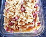 Une image de l'étape 2 de Gratin de pâte à la béchamel légère au jambon 😋.